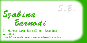 szabina barnodi business card